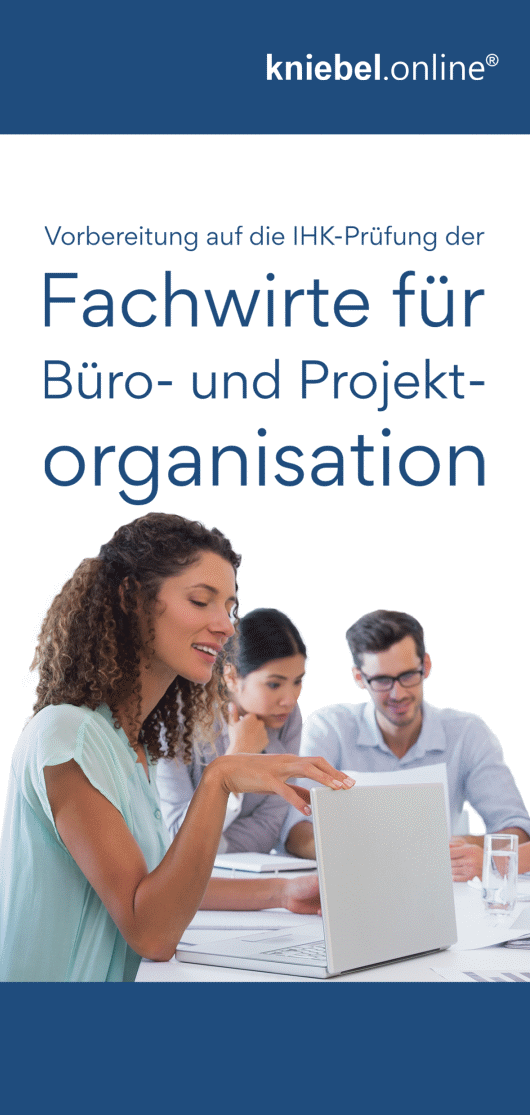 Flyer Fachwirt für Büro- und Projektorganisation Onlinekurs